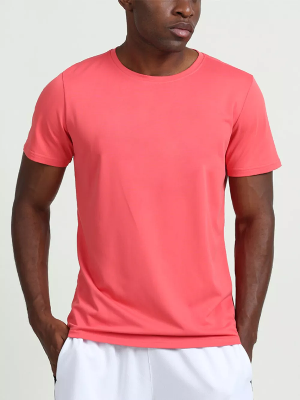 Men's Plus Size Solid Color Round Neck T-Shirt, image 5