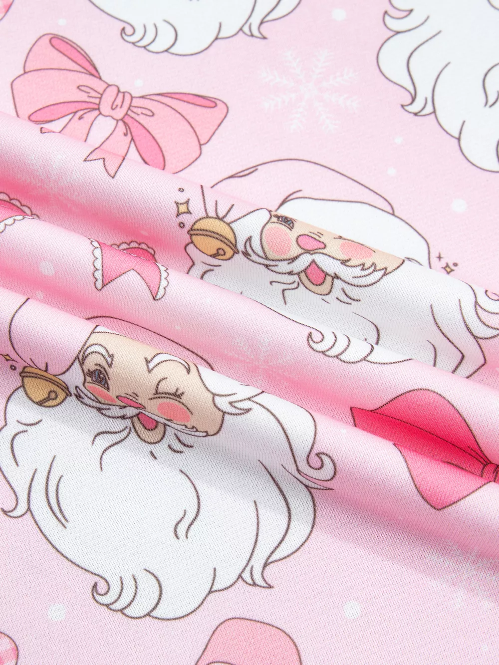Abstract Santa Print Drop Shoulder High Neck Sweatshirt, image 8