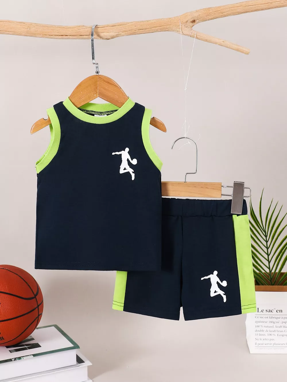 Children's Basketball Player Tank Top & Shorts Set