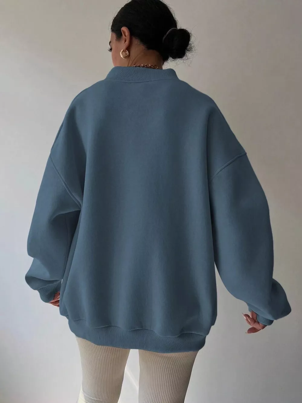 Dropped Shoulder Long Sleeve Oversized Sweatshirt, image 29