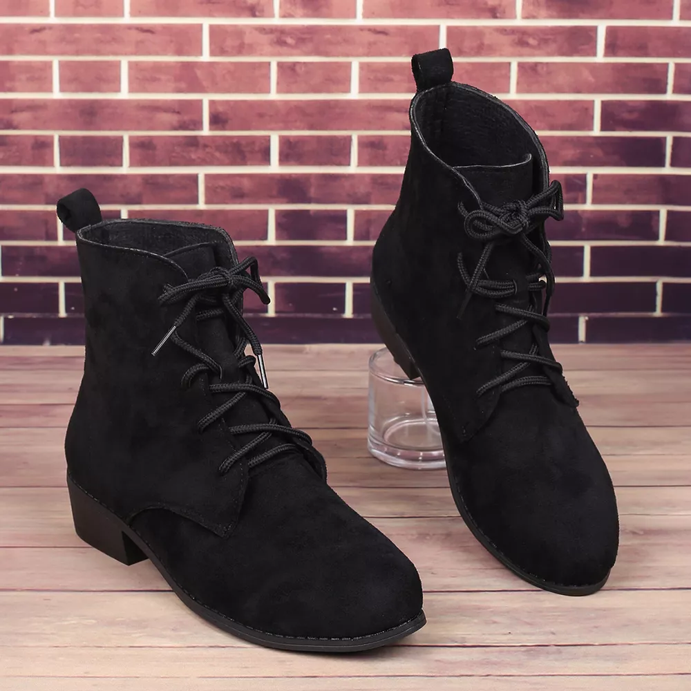 Lace Up Block Heels Boots, image 4