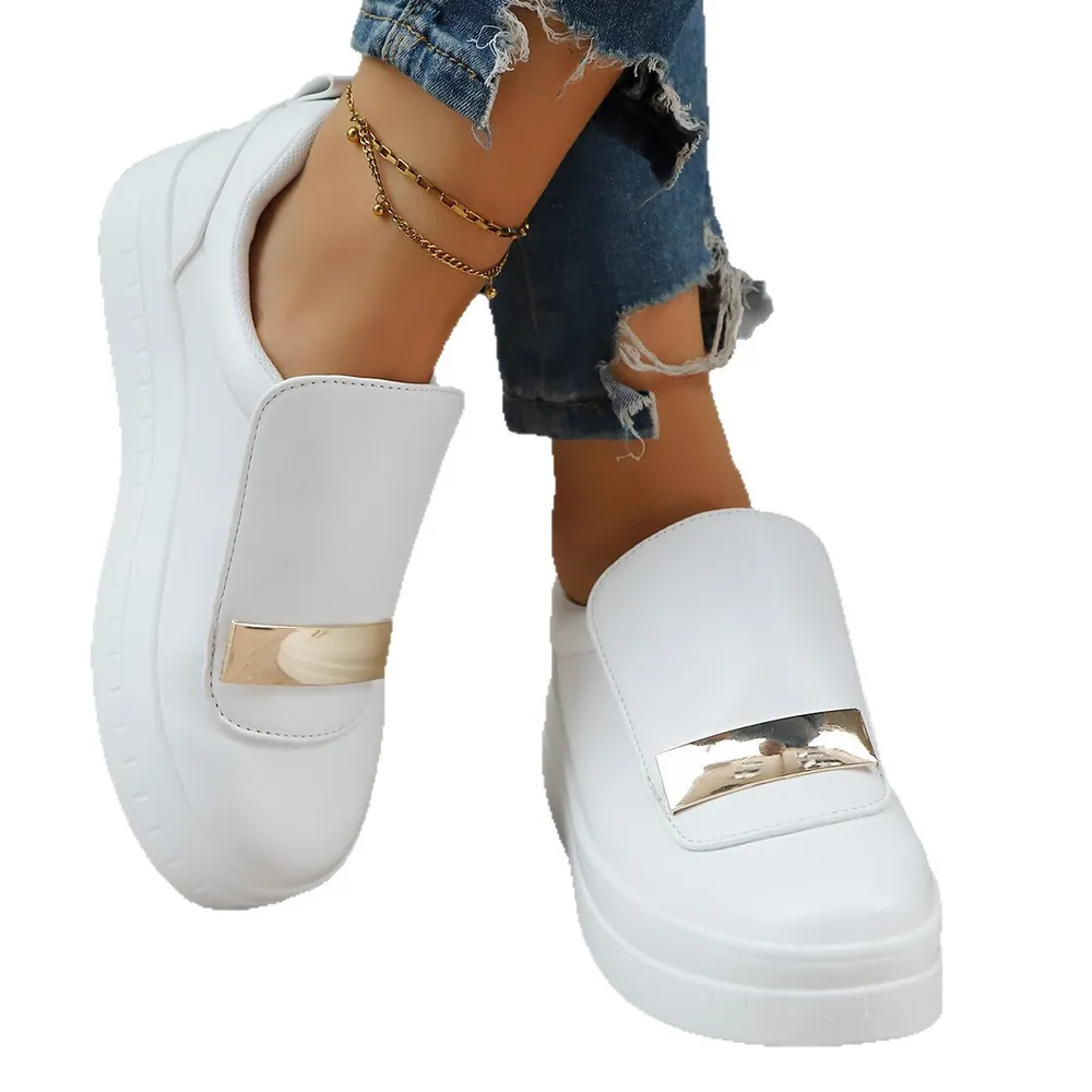 Round Toe Platform Loafers, image 5