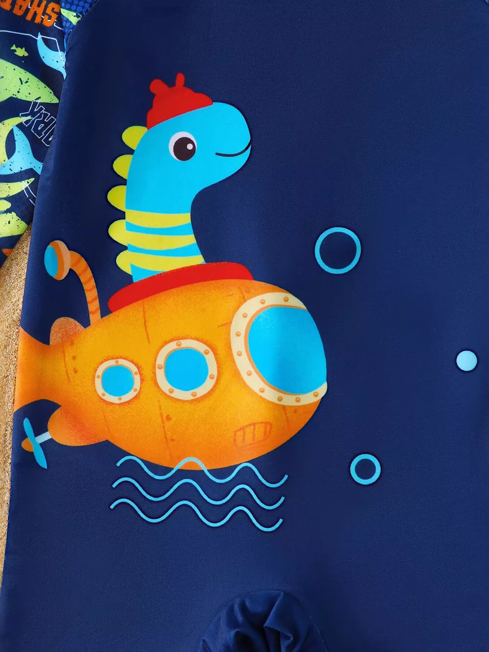 Children's Dinosaur Print Long Sleeve Swimsuit, image 3