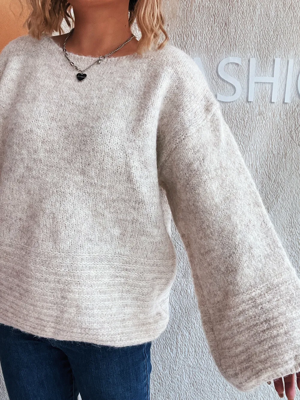 Relaxed Fit Round Neck Sweater, image 19