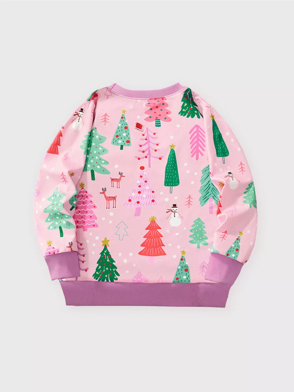 Children's Christmas Tree Print Crew Neck Sweatshirt, image 2