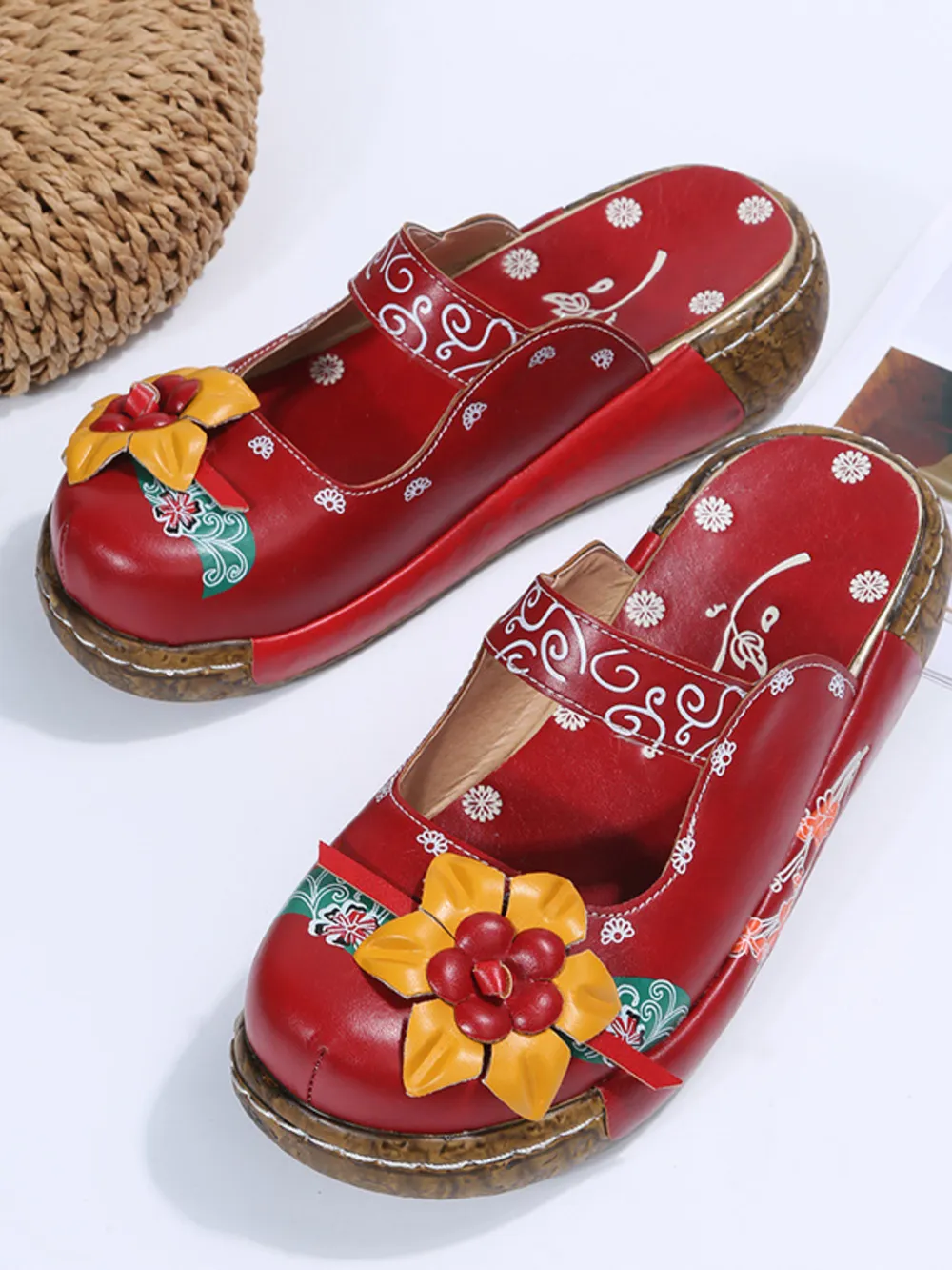 Flower Round Toe Sandals, image 8