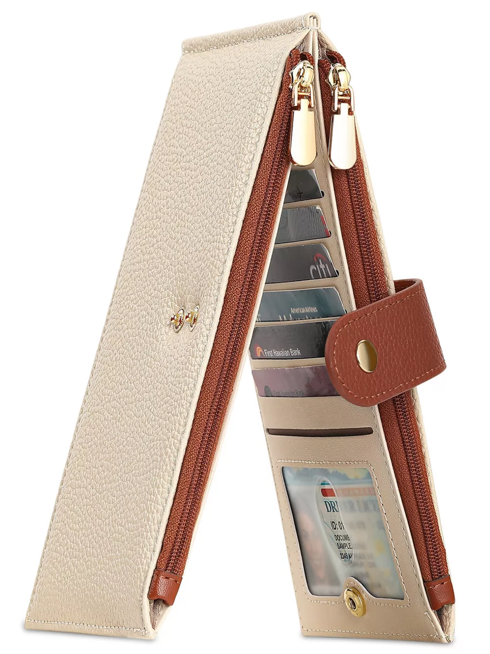 Dual Zipper Long Wallet, image 4