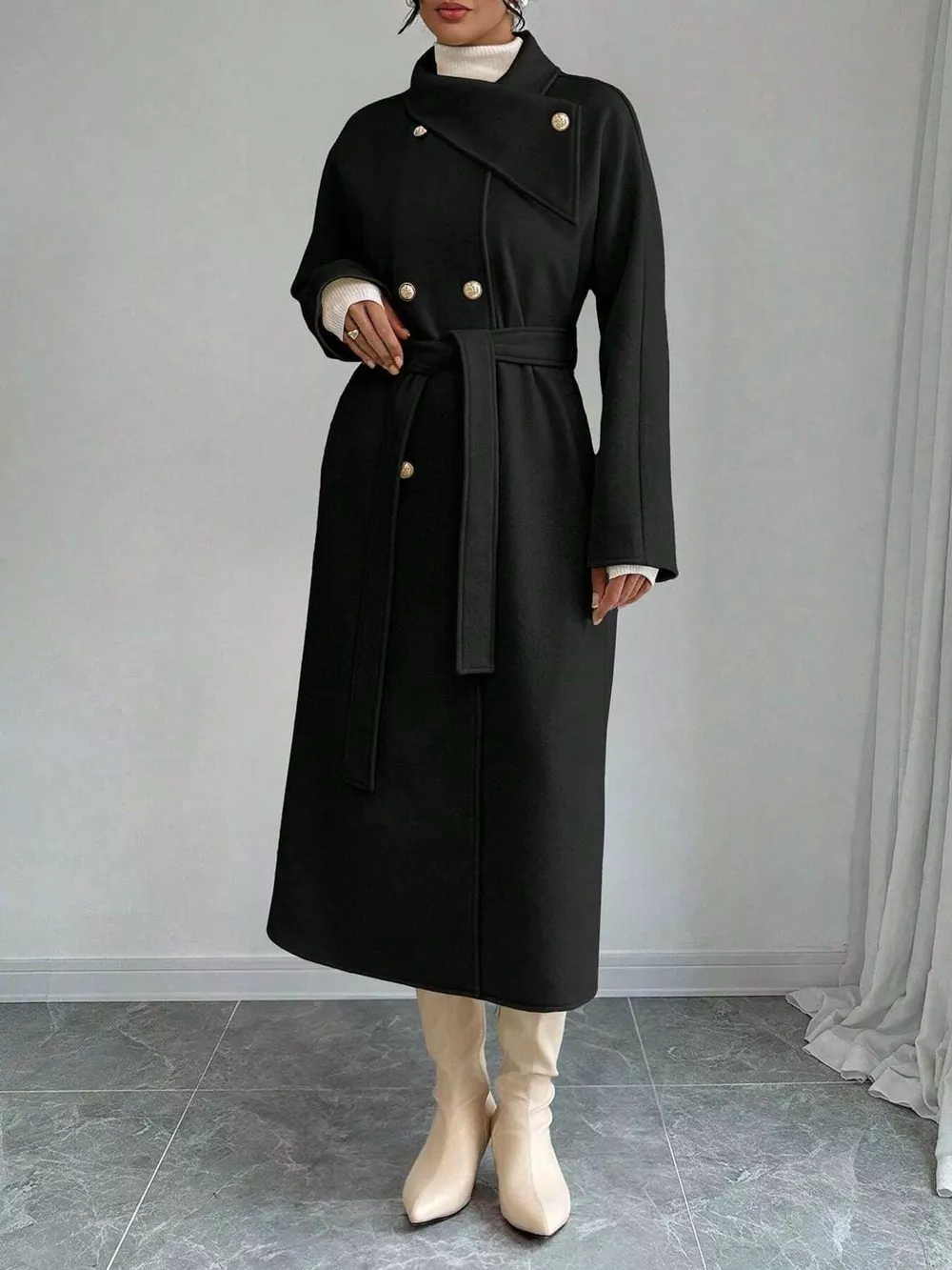 Double-Breasted Longline Coat, image 13