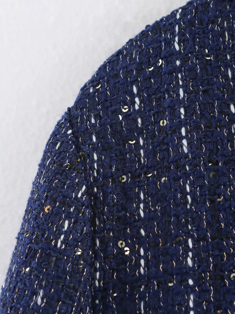 Tweed Button Up Cropped Outerwear, image 4