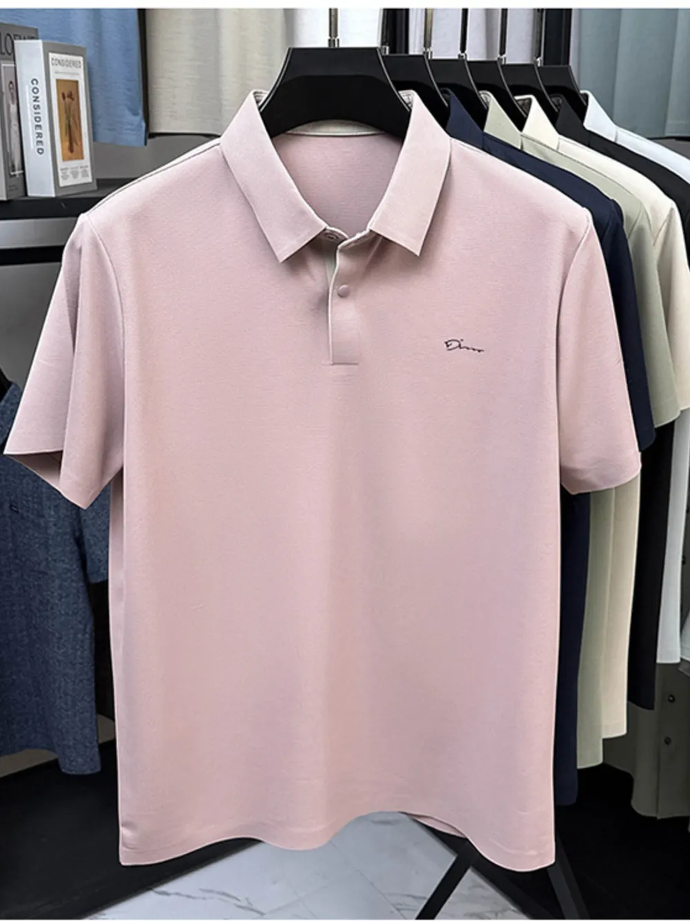 Men's Plus Size Button Detail Short Sleeve Polo, image 7