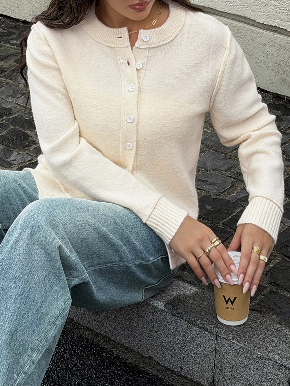 Button-Down Knit Cardigan, image 4