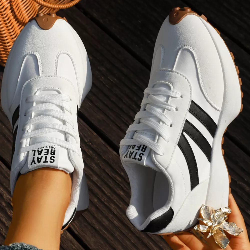 Round Toe Lace Up Sneakers, image 5