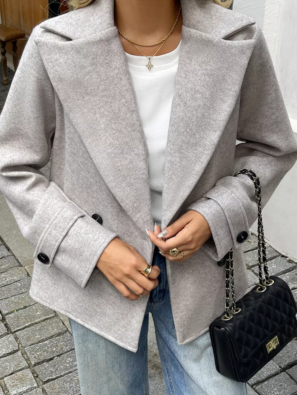 Wool Blend Double-Breasted Jacket, image 2