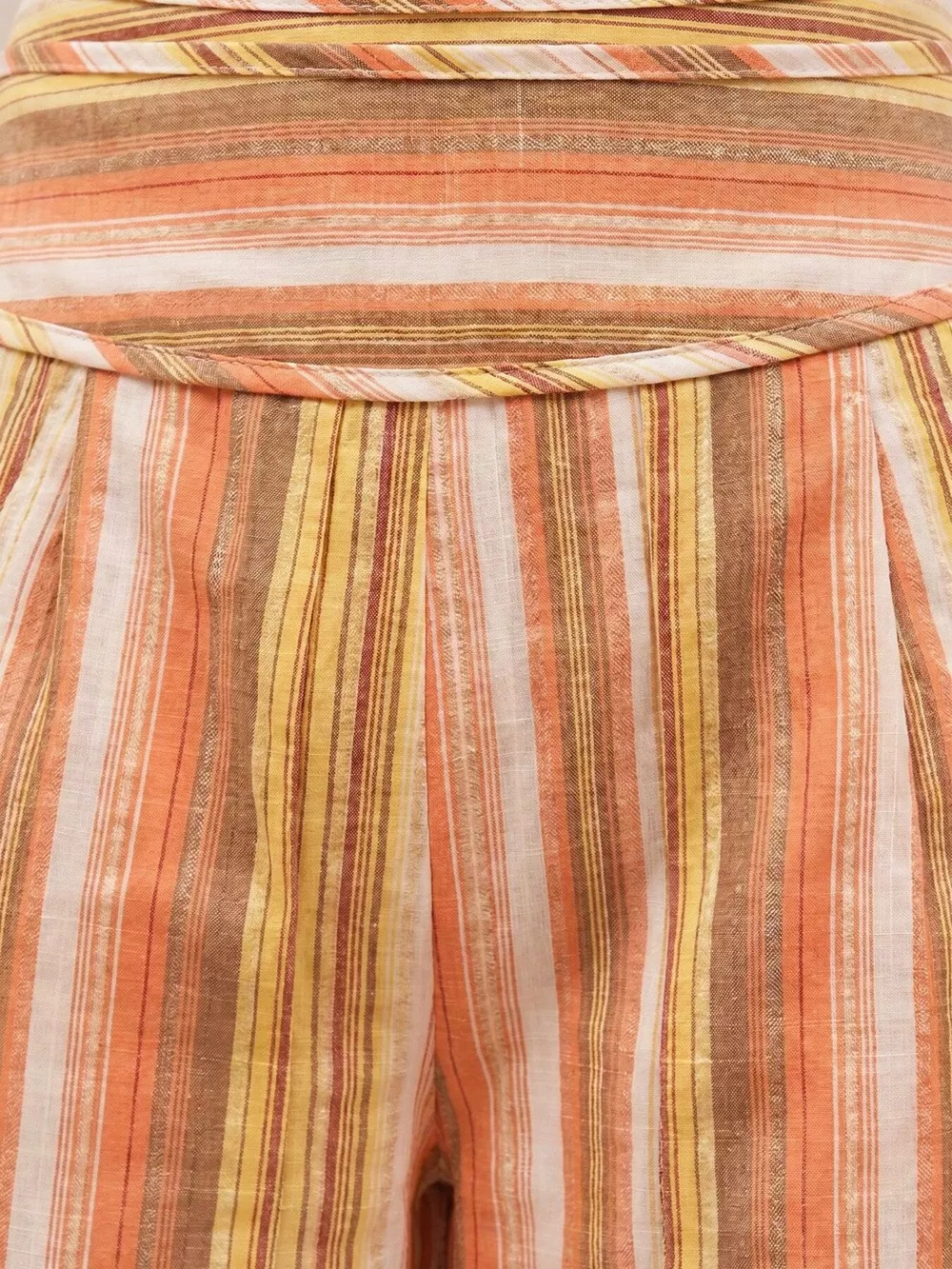Striped Wide-Leg Pants with Tie Waist, image 3