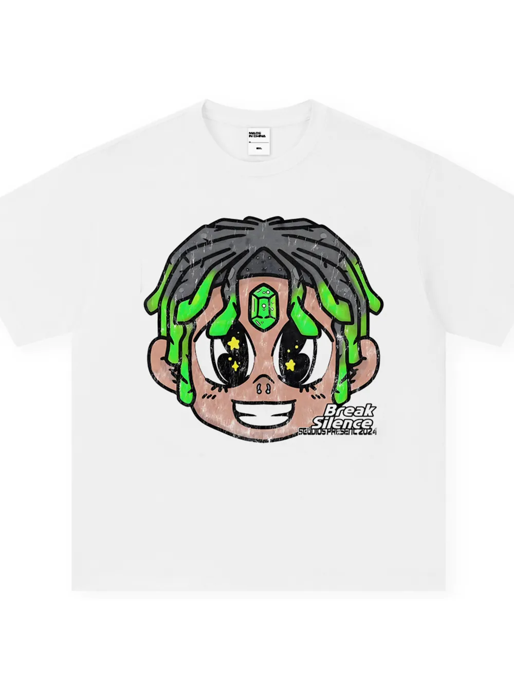 Men's Cartoon Graphic Oversized T-Shirt, image 3