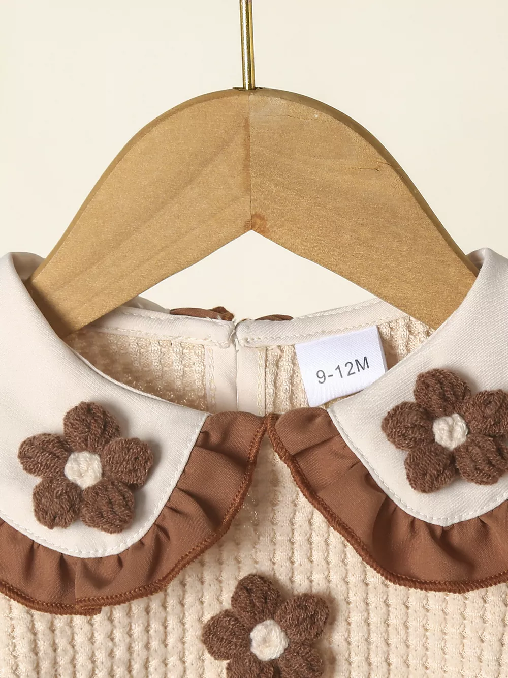 Children's Floral Applique Ruffle Trim Top and Pants Set, image 4