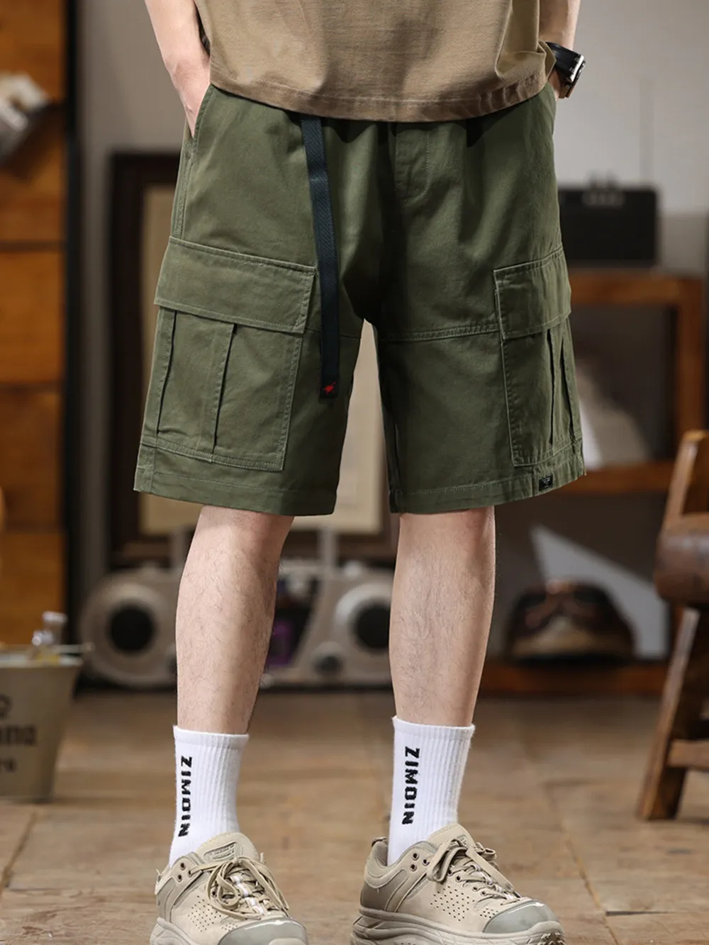 Men's Plus Size Casual Cargo Shorts, image 5