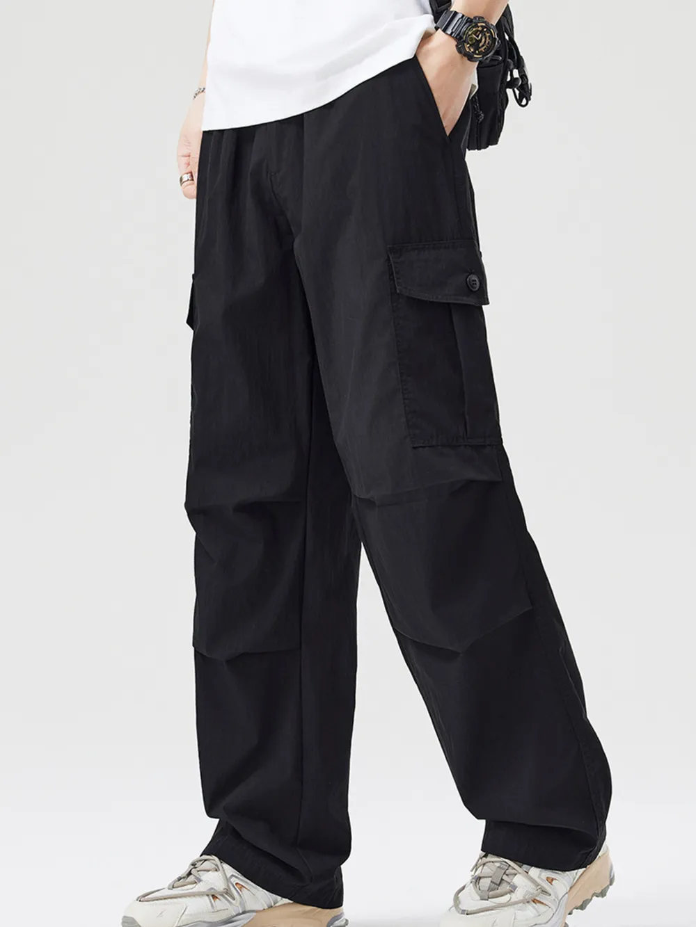 Men's Full Size Loose Fit Cargo Pants Plus Size, image 2