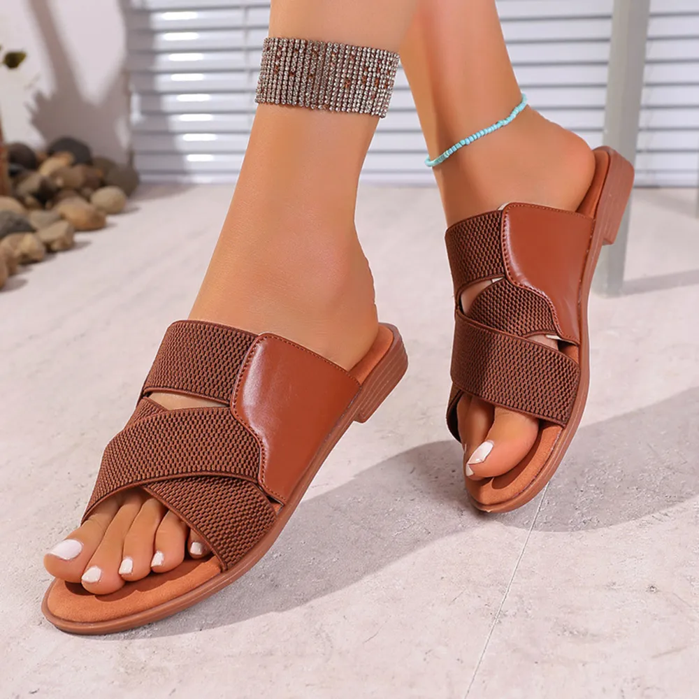 Crossover Strap Comfortable Sandals, image 7