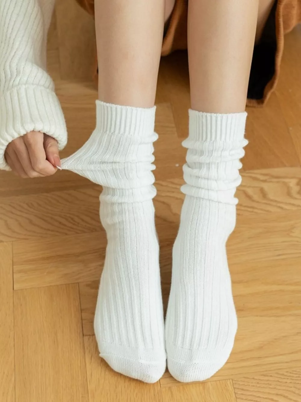 Classic Ribbed Knit Socks, image 4