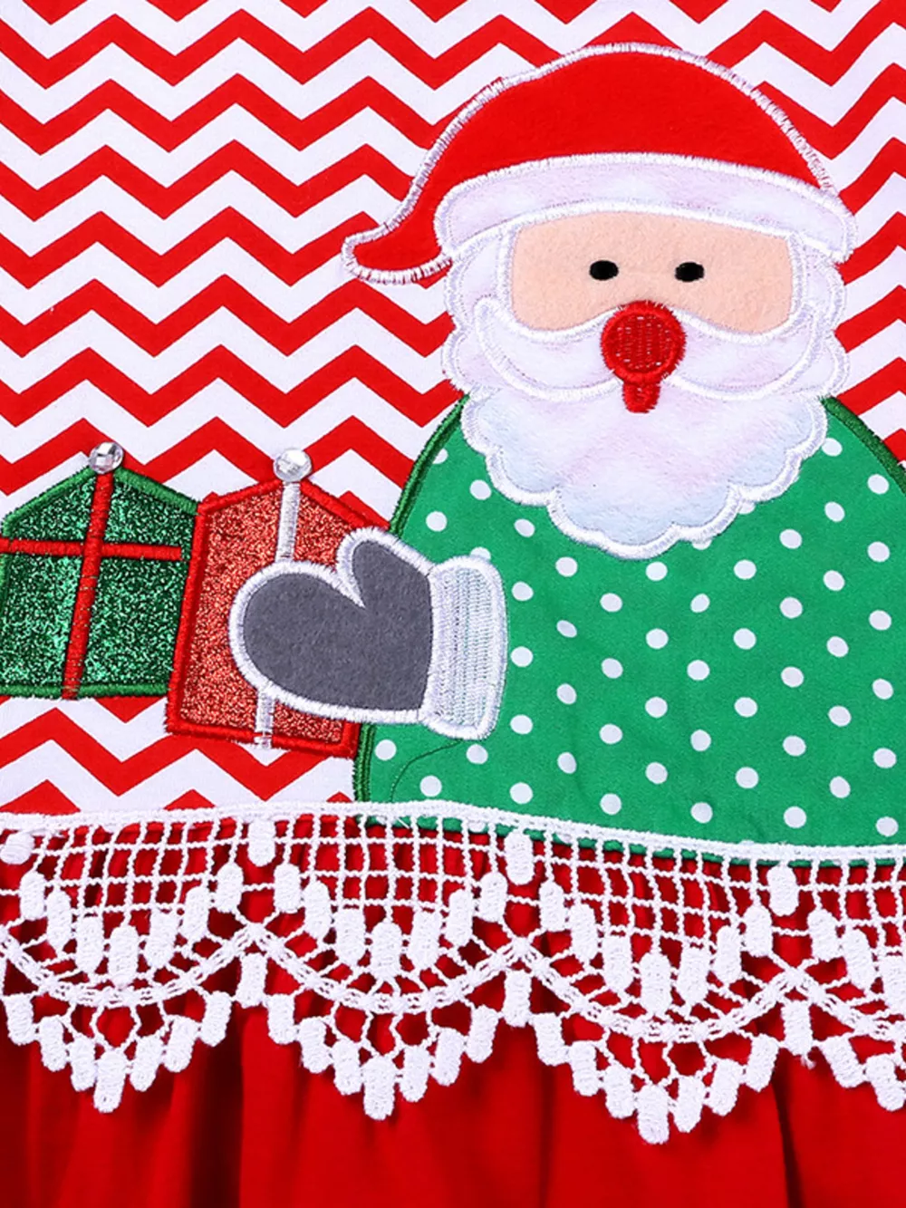 Children's Christmas Santa Long Sleeve Dress, image 4
