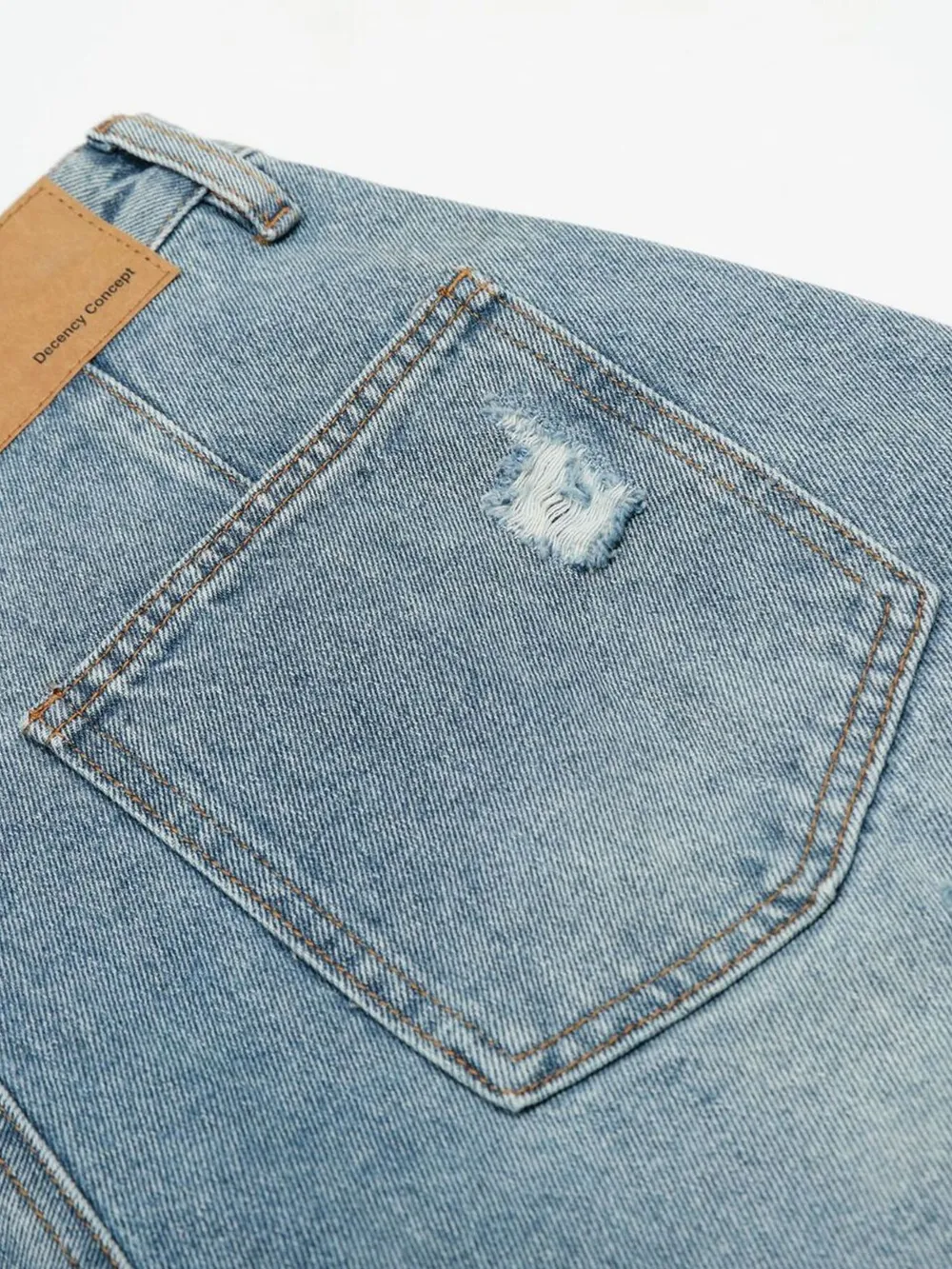 Men's Oversized Distressed Demin Shorts, image 8