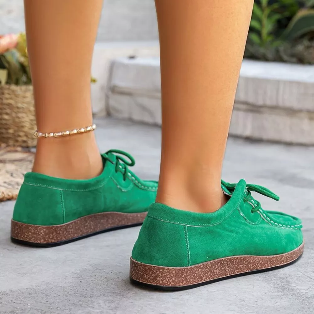 Round Toe Lace Up Slip-Ons, image 3