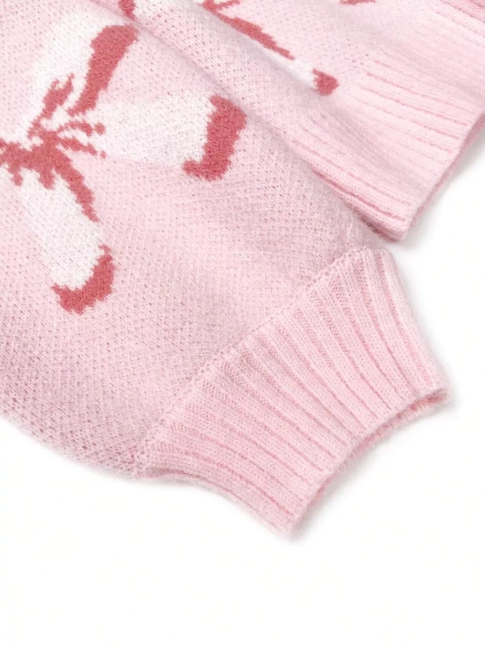 Bow Round Neck Dropped Shoulder Sweater, image 11
