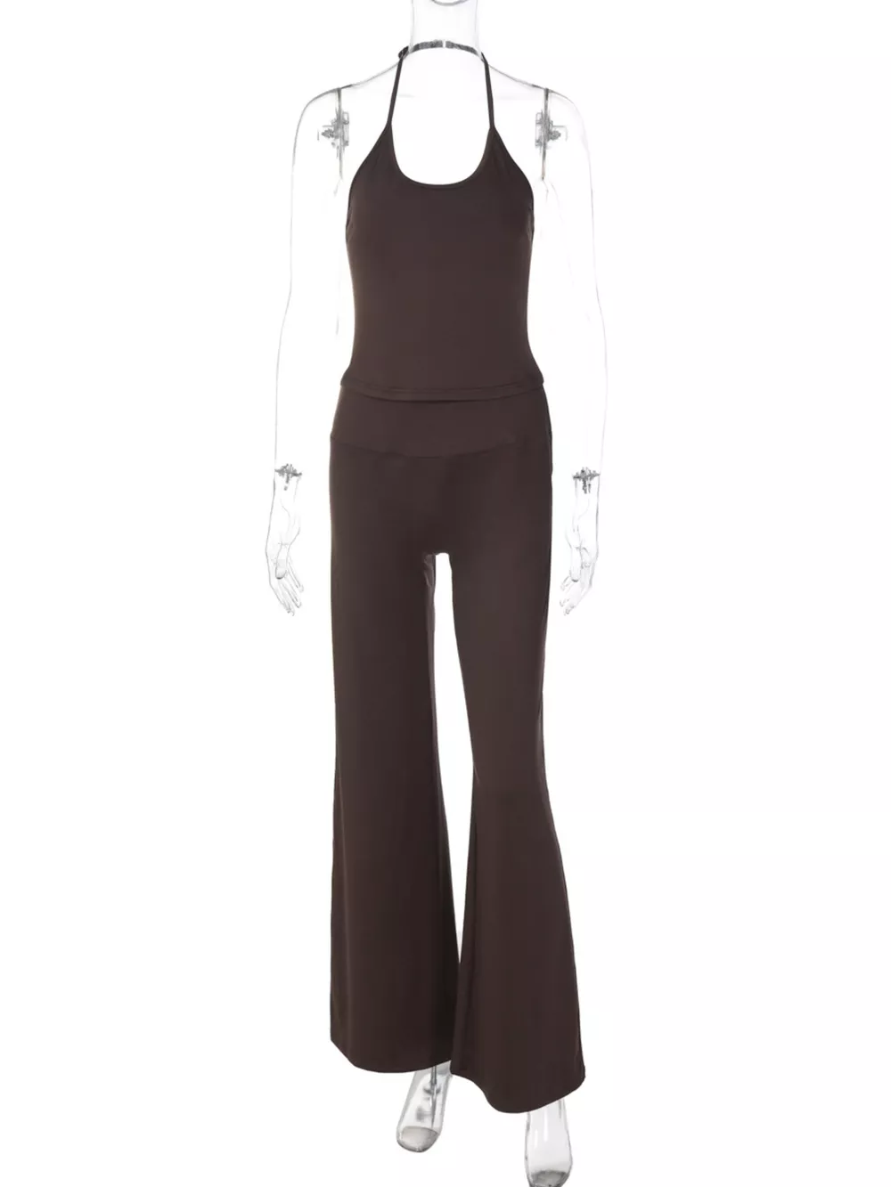 Halter Neck Crop Top and Pants Set, image 17