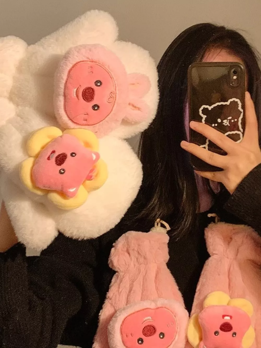 Cartoon Plush Warm Gloves, image 6