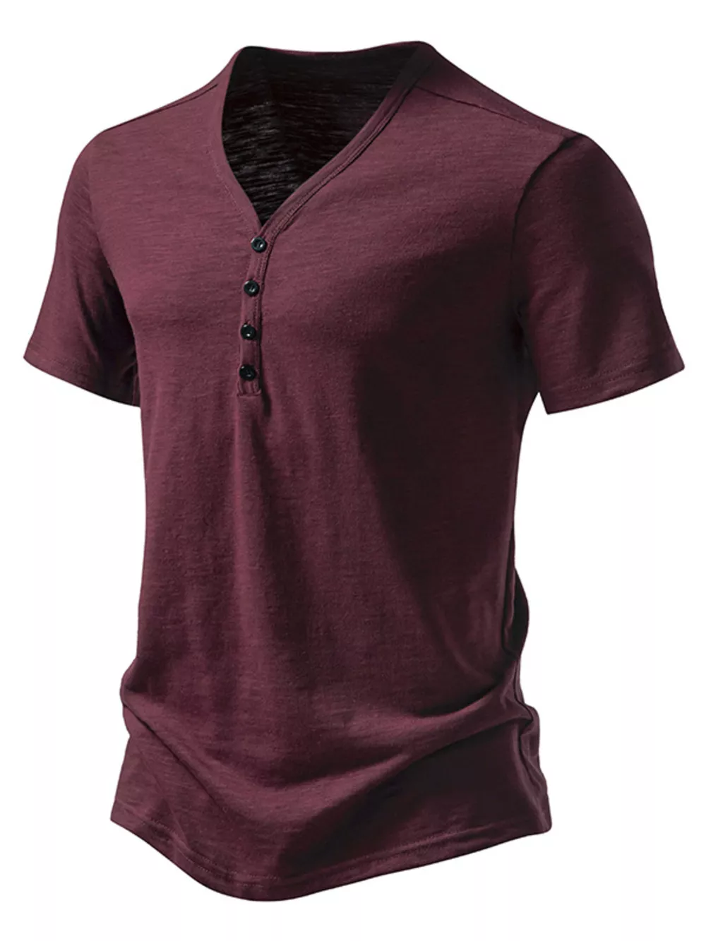 Men's Casual Button Detail T-Shirt, image 6