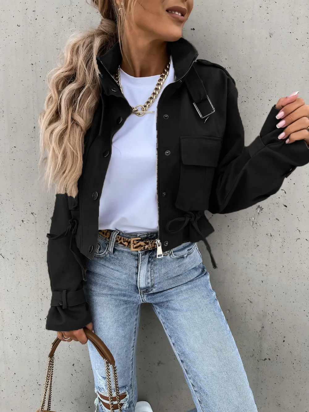 Snap Down Long Sleeve Jacket, image 4