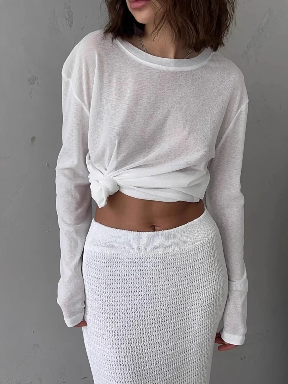 Knotted Long Sleeve T-Shirt, image 10