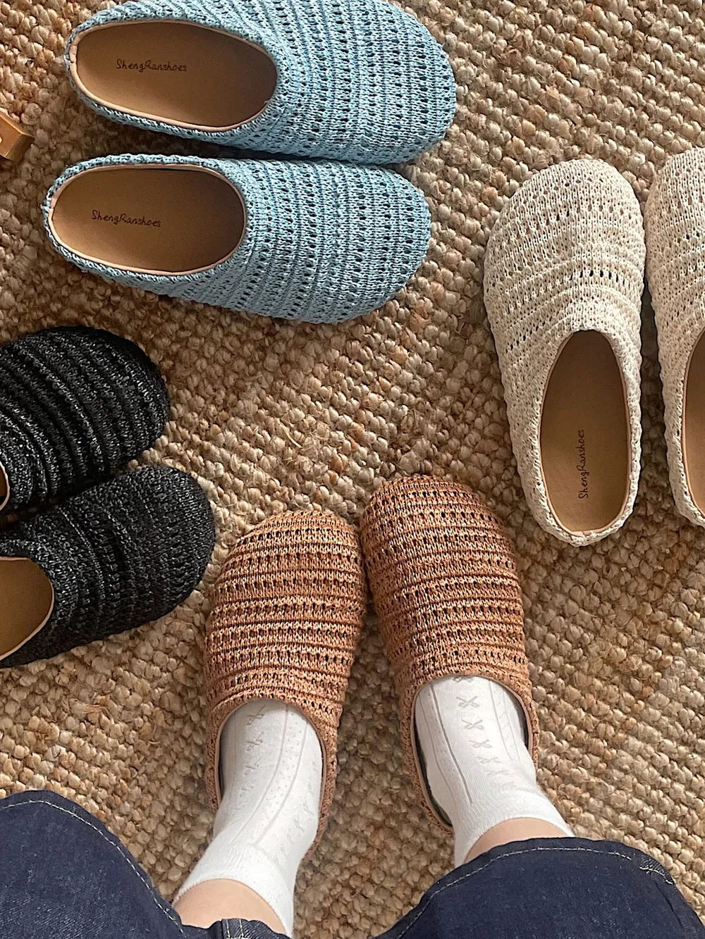 Knitted Round Toe Slip-Ons, image 2