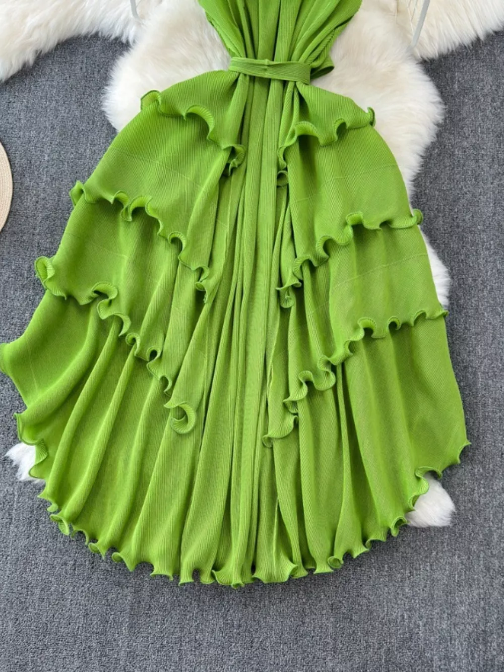 Ruffled Tiered Sleeveless Midi Dress, image 5