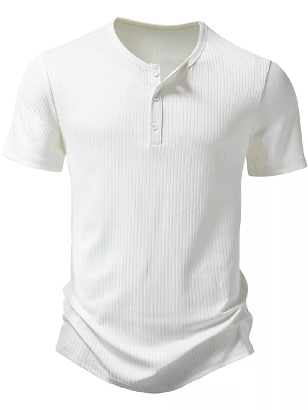 Men's Button Detail Short Sleeve T-Shirt, image 2