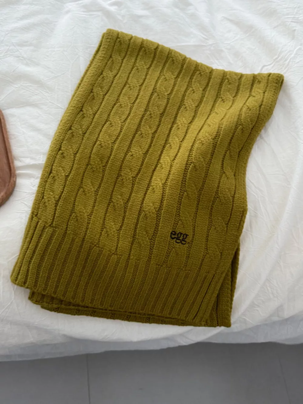 Ribbed Knitted Winter Scarf, image 11