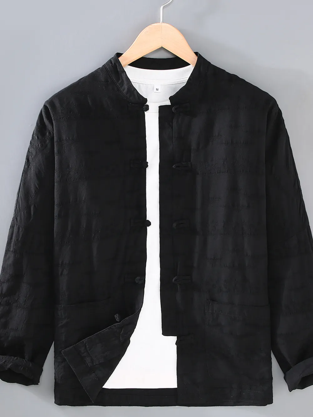 Men's Plus Size Button Up Long Sleeve Shirt