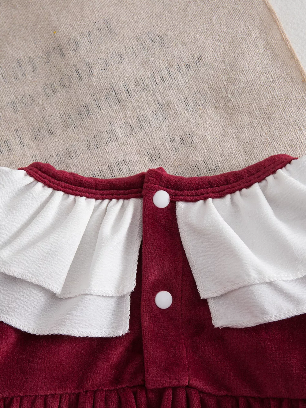 Children's Christmas Velvet Bodysuit and Socks Set, image 4