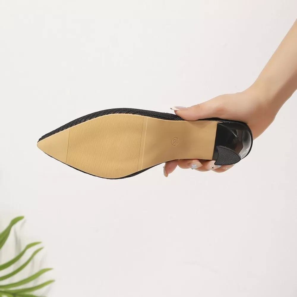 Point Toe Flare Heels Sandals, image 9