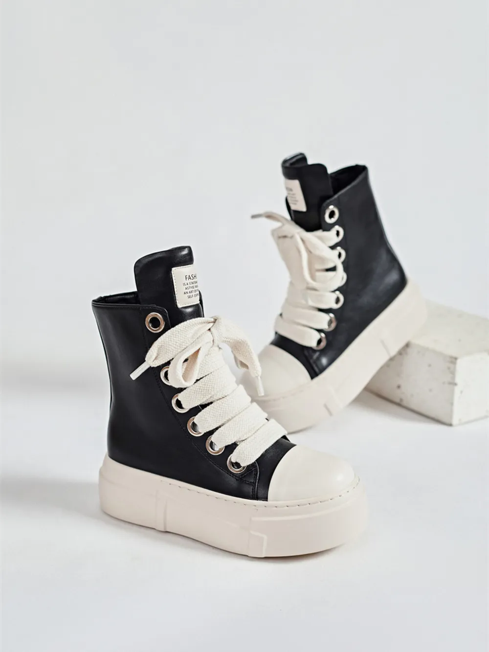 Platform Lace Up Contrast Sneakers, image 6