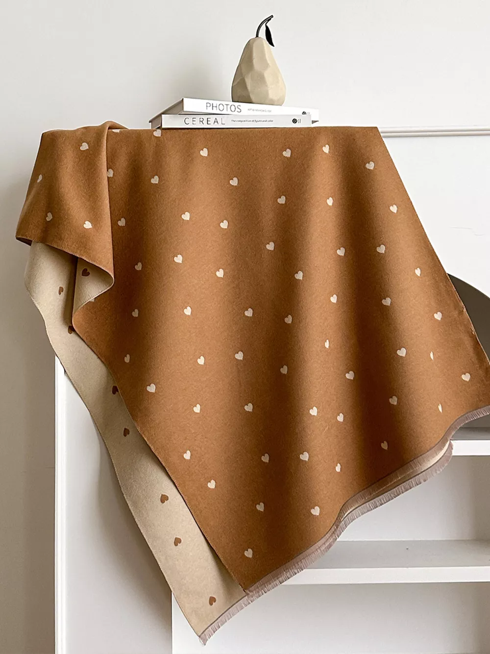 Heart Raw Hem Scarf, image 13