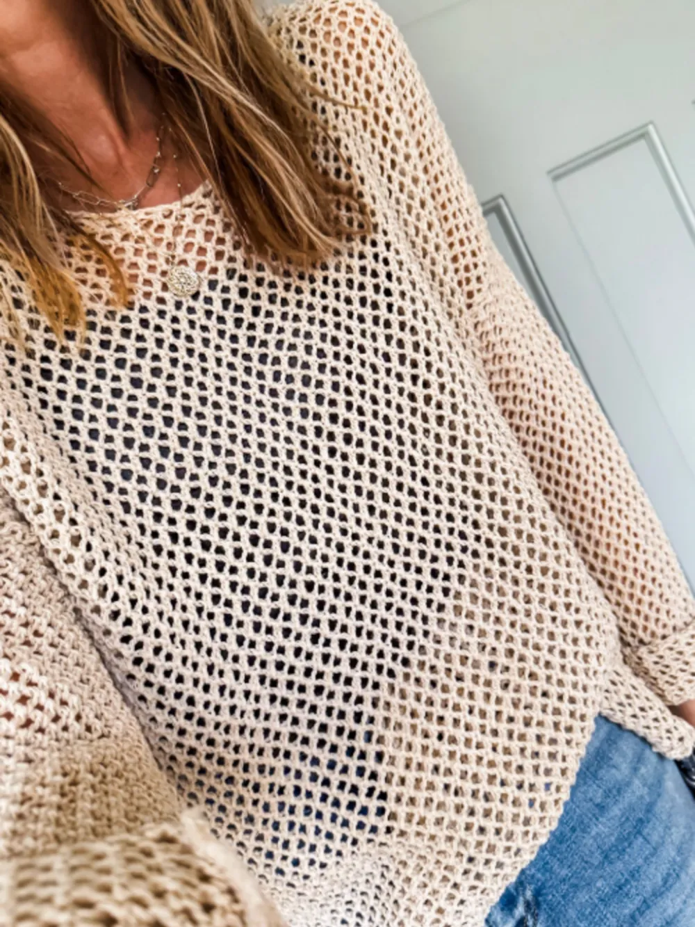 Lightweight Openwork Knit Cover Up, image 15