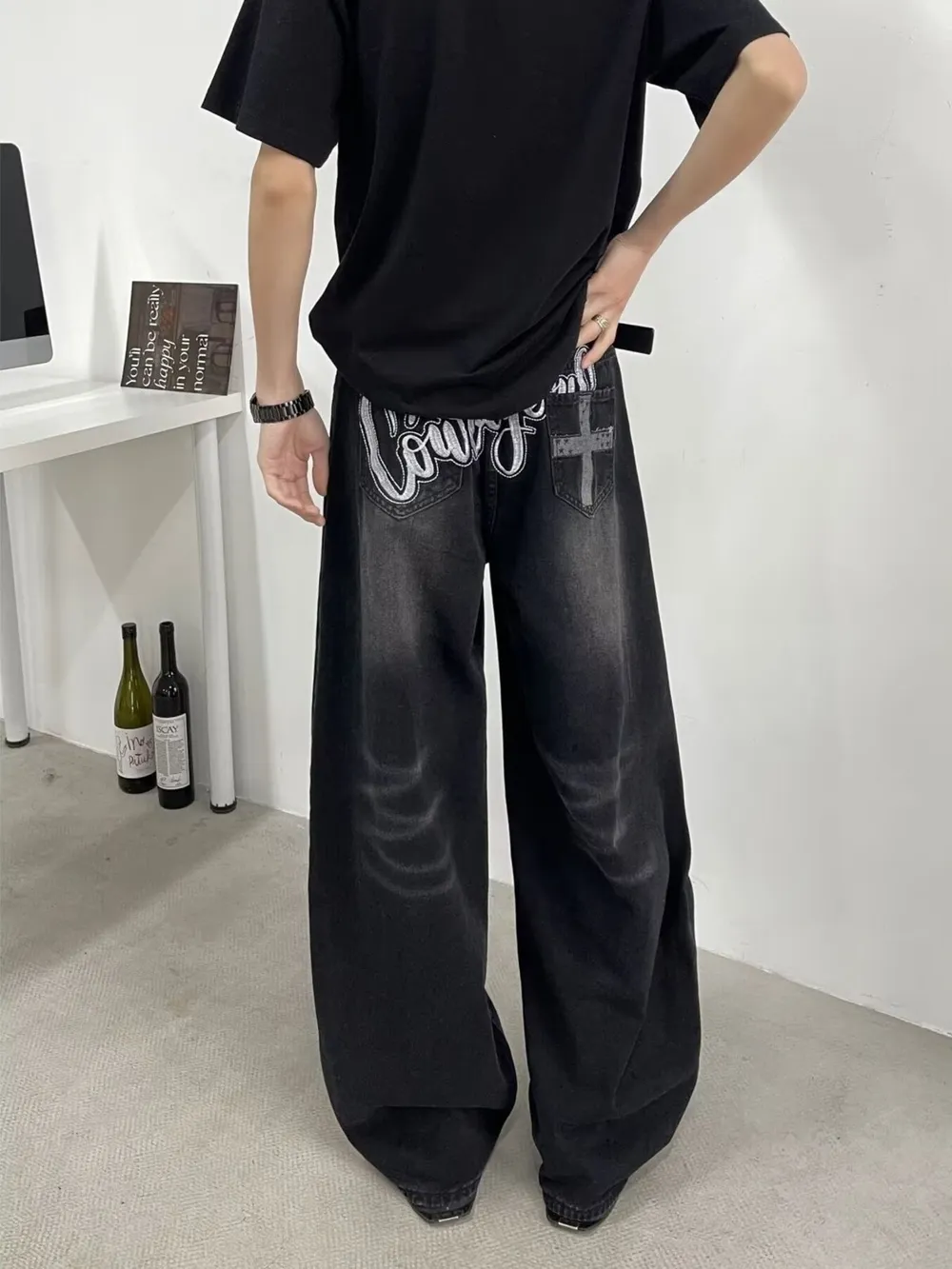 Men's Full Size Wide Leg Jeans Plus Size, image 5