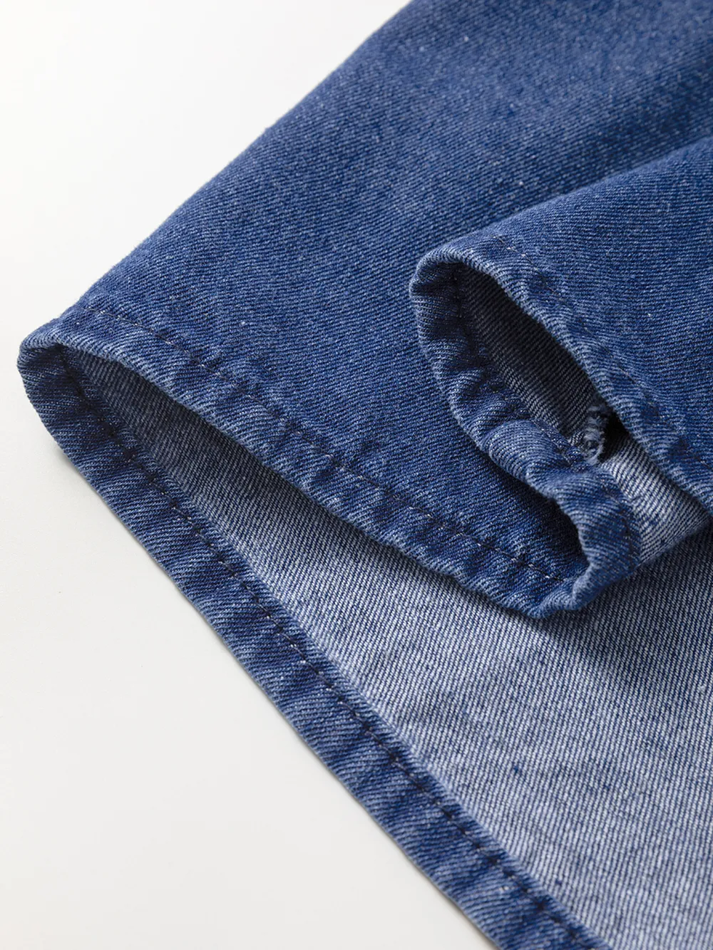 Drawstring High Waist Puff Sleeve Denim Mini Dress, image 6