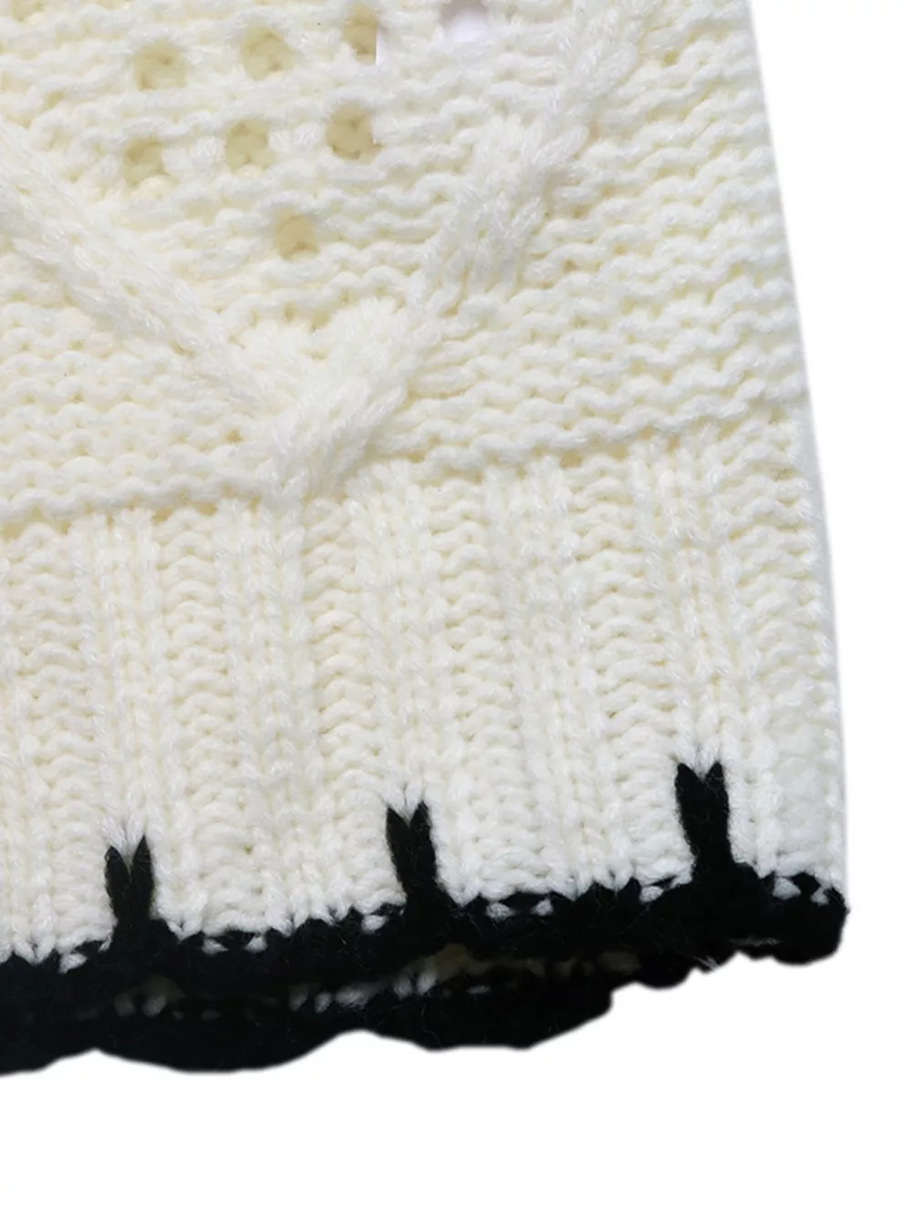 Cable Knit Round Neck Sweater, image 4