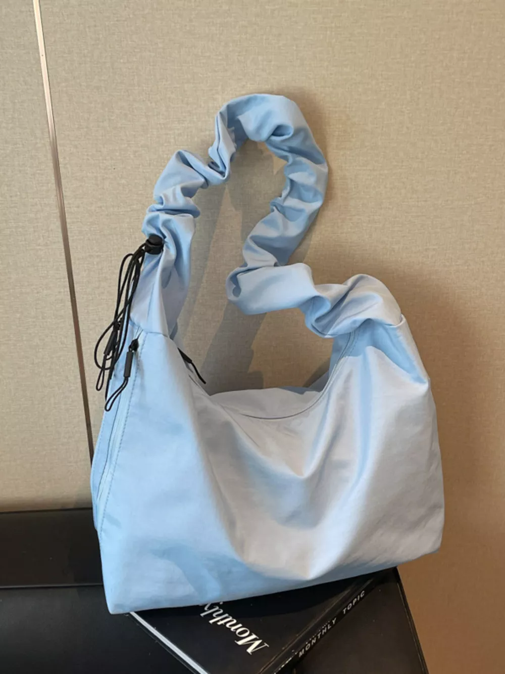 Ruched Handle Lightweight Shoulder Bag, image 2
