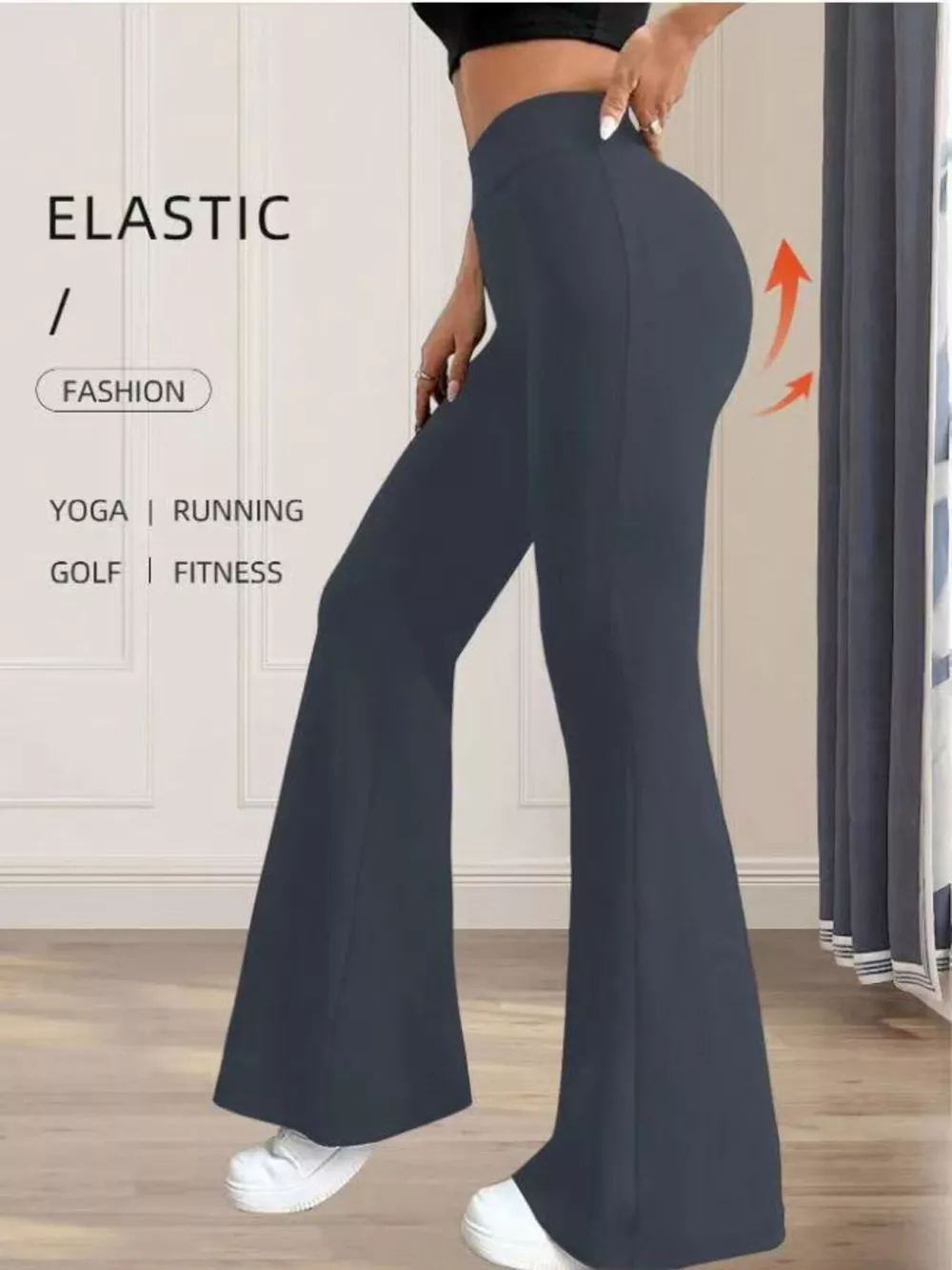 High Waist Flare Pants, image 3