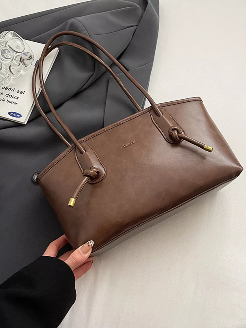 Vintage Style Leather Shoulder Bag, image 11