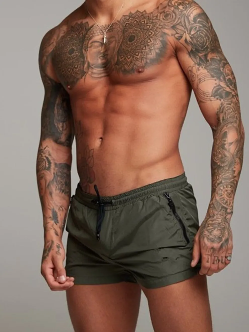 Men's Full Size Drawstring Active Shorts with Pockets Plus Size, image 9